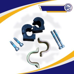 مجموعه(لاستيک چاکدار)پايه نگهدارنده(ميل موجگير)با پيچ سمند
